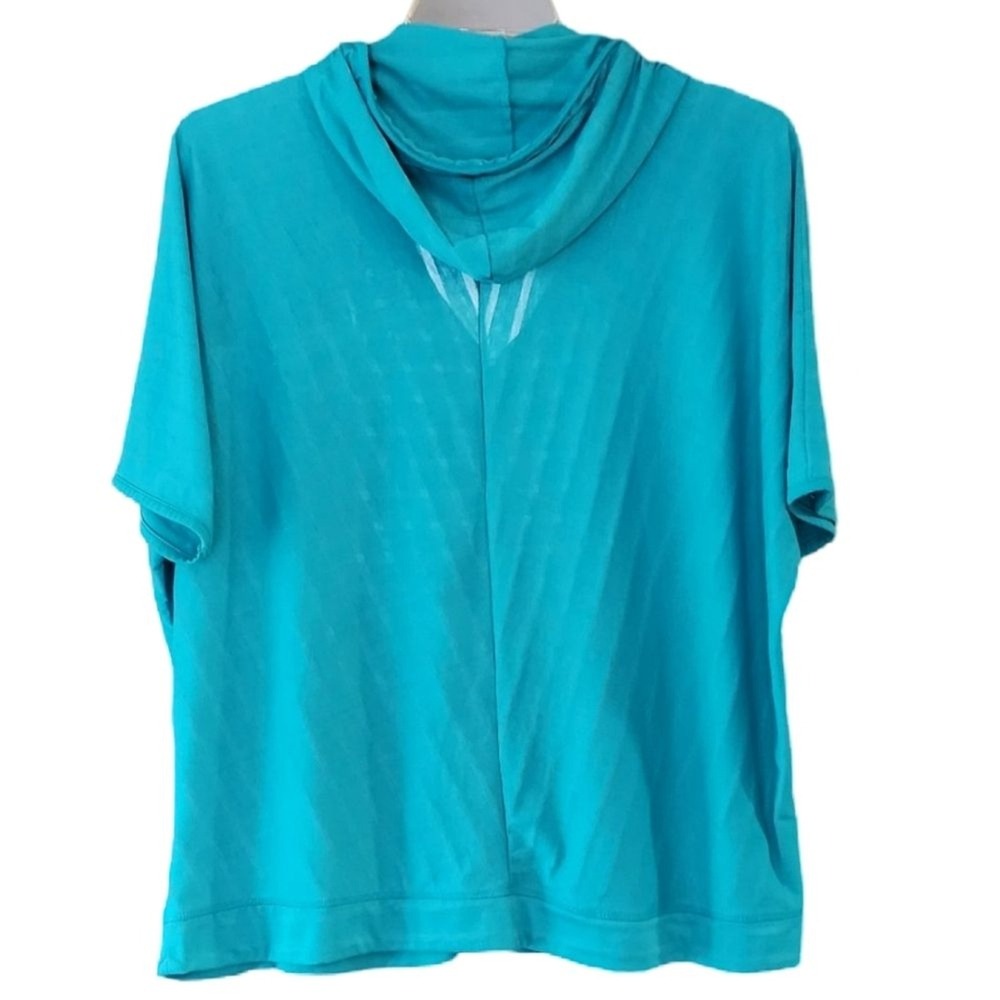 Onque‎ Woman Turquoise Hoodie  With Rhinestones Women's 1X - Picture 2 of 7